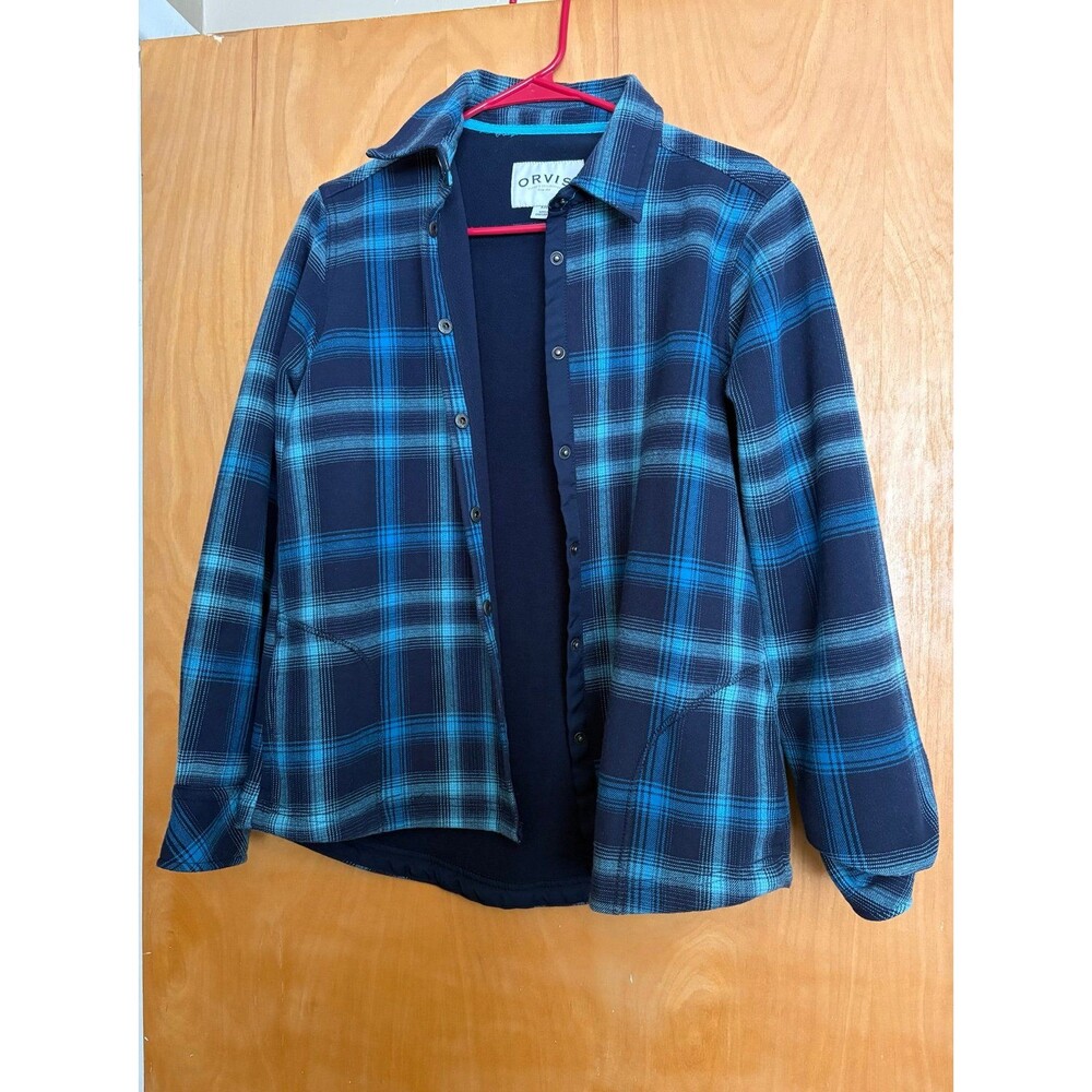 Orvis Women’s Fleece Lined Plaid Flannel Shirt Jacket